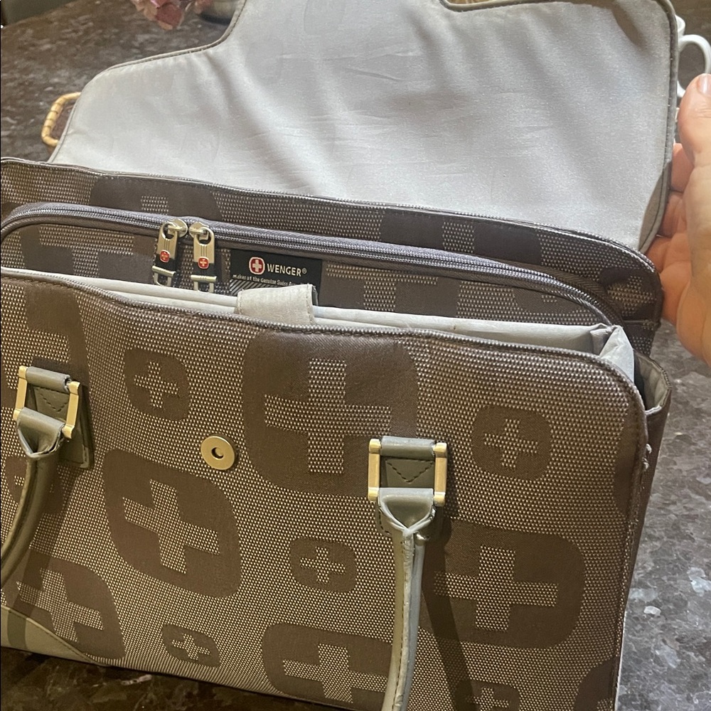 Wenger Black and Gray Men's Briefcase